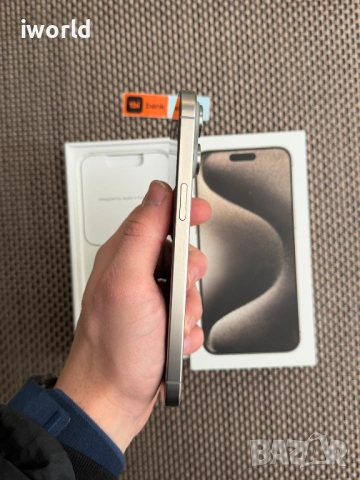 100% Батерия❗️ iPhone 15Pro MAX ❗️Лизинг от 27E/мес ❗️natural Titanium ❗️256GB , снимка 6 - Apple iPhone - 53381103