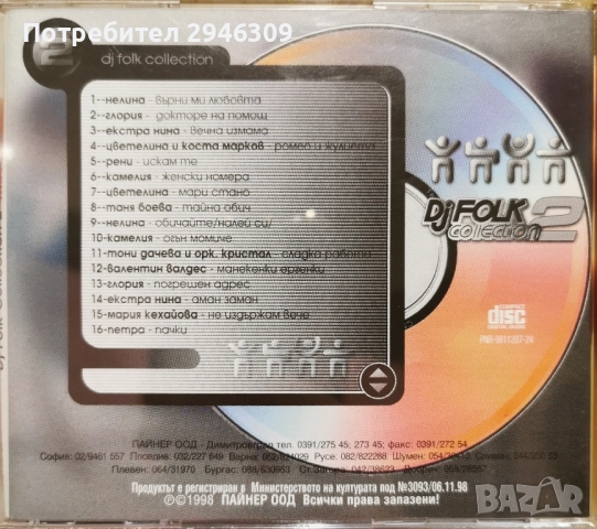 DJ Folk Collection 2(MIX), снимка 2 - CD дискове - 51665594