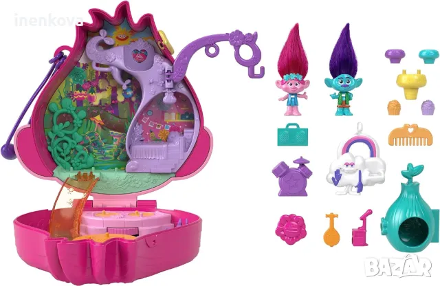 Поли Покет, Polly Pocket Тролчета - комплект за игра, снимка 2 - Кукли - 46993081