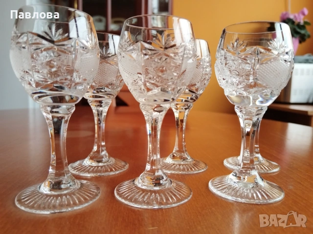 Кристални чаши за ракия, снимка 5 - Сервизи - 53481945