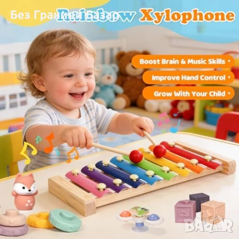 Нов Монтесори комплект 7 в 1 за бебе 12-36 месеца подарък играчка дете, снимка 7 - Образователни игри - 54033905