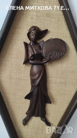 Старо стенно пано от дърво ръчна изработка, снимка 2 - Антикварни и старинни предмети - 53528006