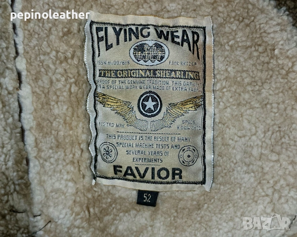 Flying Wear Оригинално Пилотско Кожено Яке от истинска агнешка кожа, тип В-3, размер US 52 / 3ХL, снимка 6 - Якета - 52794358