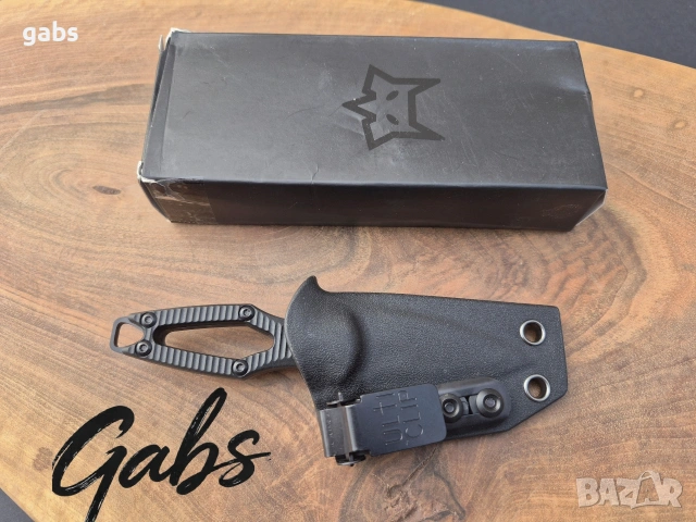 Компактен тактически нож FOX Aka Elmax,фултанг с кания Kydex, снимка 9 - Ножове - 53377127