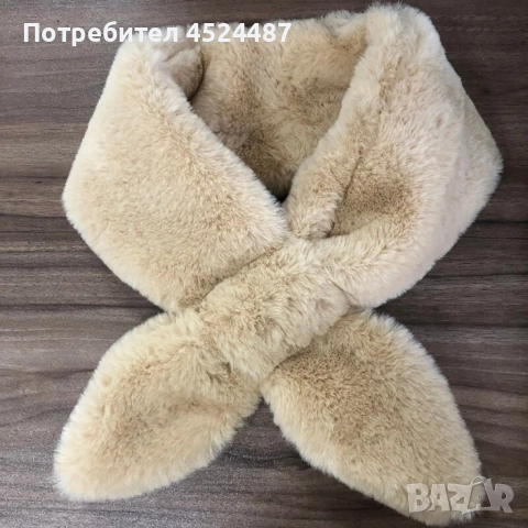 Пухкав дамски шал, имитиращ заешка кожа, снимка 5 - Шалове - 52638904