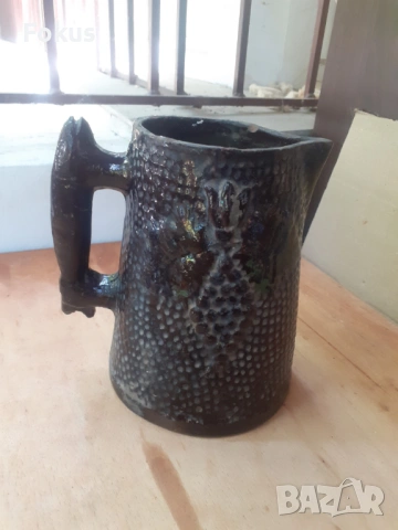 Уникална стара халба кана - българска керамика