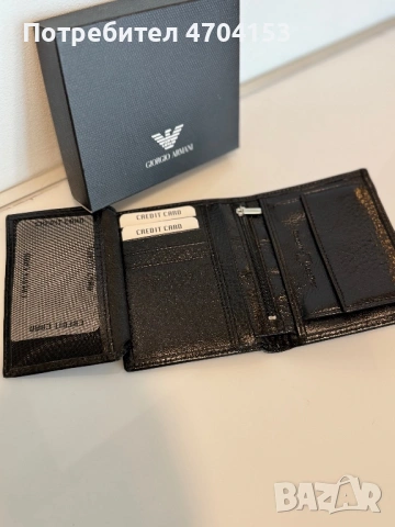 Мъжки портфейл. ARMANI, снимка 4 - Портфейли, портмонета - 53181781