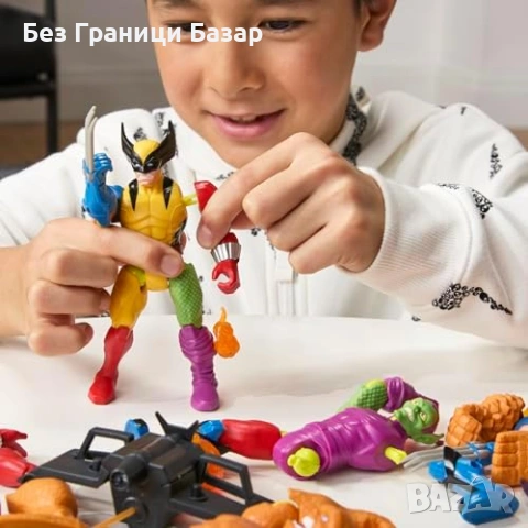Нова Marvel Wolverine MixMashers 5” Екшън фигура Комбиниране части 4+, снимка 5 - Други - 53390688