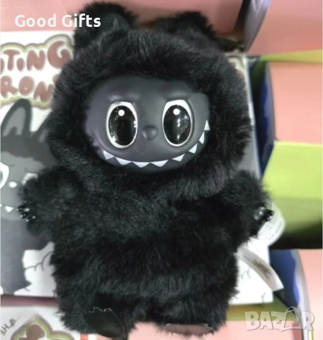 Labubu Exciting Macaron Black, Labubu Black , Черно лабубу The Monster