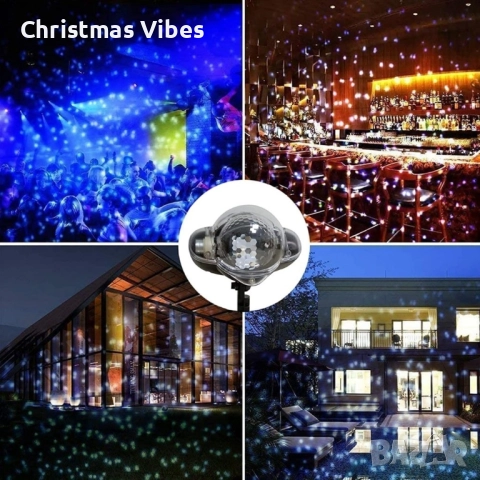 Диско лампа Snow Flower Lamp, снимка 6 - Прожектори - 52081376