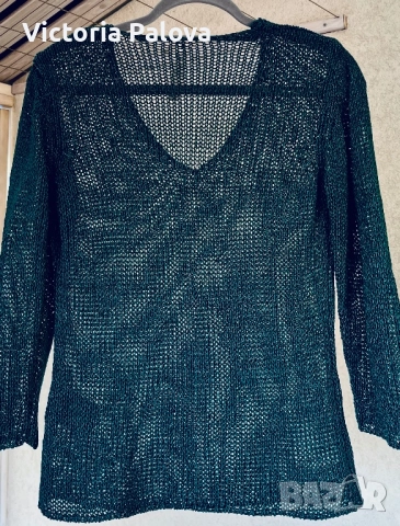 OUI MOMENTS премиум сегмент мрежеста блуза, снимка 8 - Блузи с дълъг ръкав и пуловери - 52847189