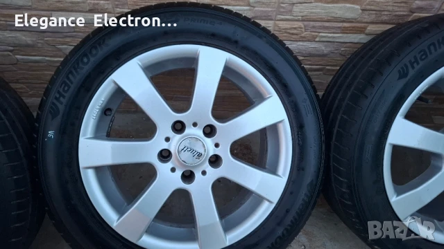 Продавам 4бр. алуминиеви джанти Ronal 16" 5x112 с гуми Hankook, снимка 8 - Гуми и джанти - 50608243
