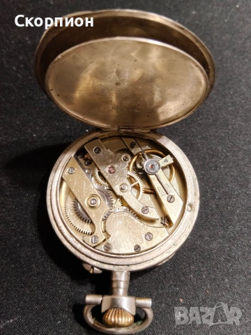 Швейцарски джобен часовник с посребрени капаци 1905г. - 10 РУБИНА, снимка 16 - Джобни - 49241222