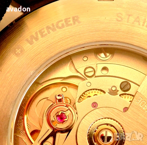 WENGER automatic 26 jewels Swiss Made sapphire wr 100m, снимка 8 - Мъжки - 54111513