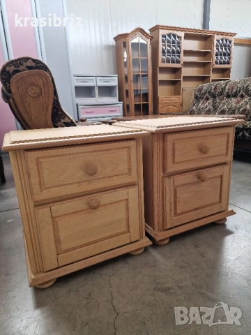 Масивни Нощни Шкафчета-2бр-внос от Германия!ОБЯВЕНАТА ЦЕНА Е ЗА БРОЙ!, снимка 2 - Шкафове - 52208913