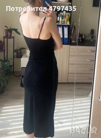 Черна рокля xs, снимка 2 - Рокли - 54199797
