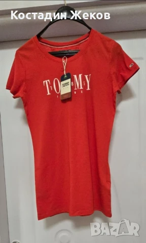 Нова със етикет. Дамска оригинална тениска памучна. TOMMY JEANS , снимка 1