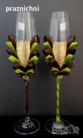 Сватбени чаши Златни