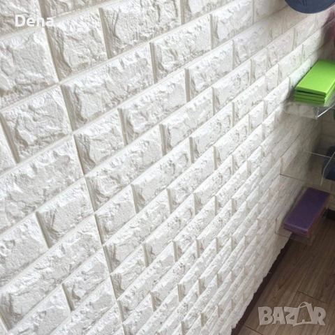 Декоративен 3D тухлен тапет за стени от PE пяна 77х70 см., снимка 5 - Декорация за дома - 52423886