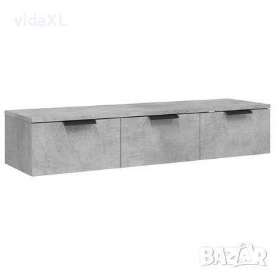 vidaXL Стенен шкаф, бетонно сив, 102x30x20 см, инженерно дърво(SKU:811407