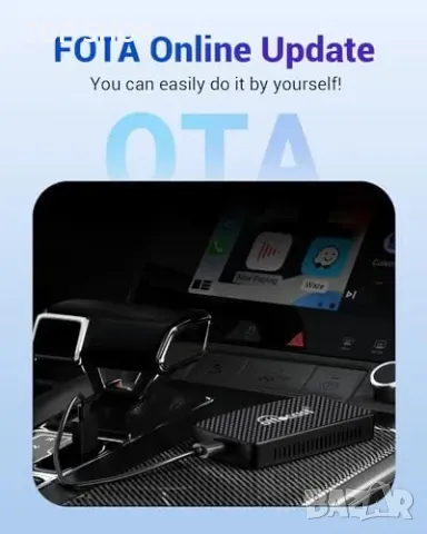 Нов Бърз и компактен безжичен CarPlay адаптер Ottocast Pro за кола автомобил, снимка 3 - Друга електроника - 49654727
