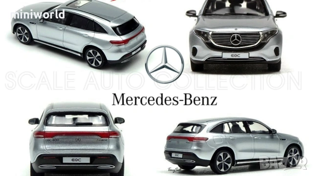 Mercedes-Benz EQC N293 400 4Matic 2019 - мащаб 1:43 на Spark моделът е нов в PVC дисплей-кейс, снимка 9 - Колекции - 54003606