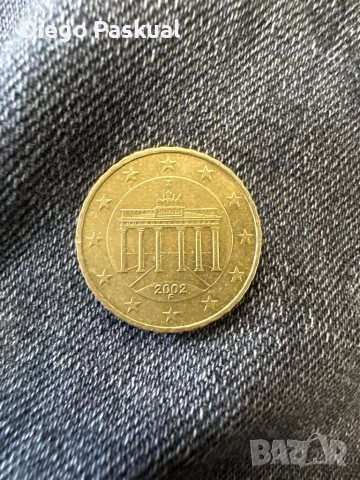 Продавам рядка Немска монета от 2002 г.., снимка 2 - Колекции - 53229862