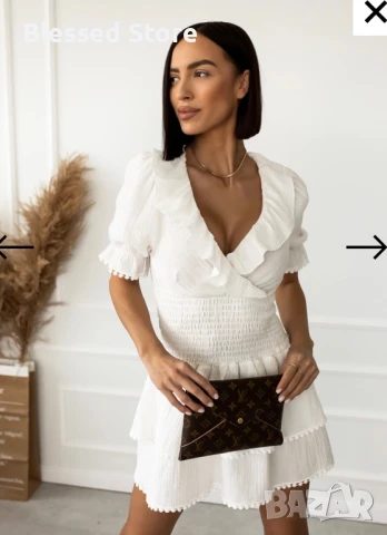 Дамска бяла рокля , снимка 3 - Рокли - 48475391