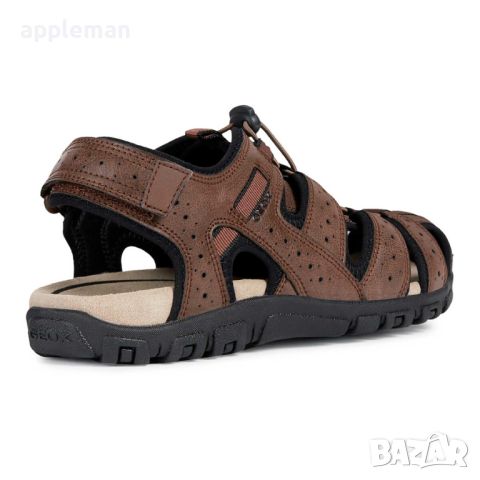 Италиански сандали обувки Geox Strada Logo Sandals Brown Black, снимка 2 - Мъжки сандали - 46736134