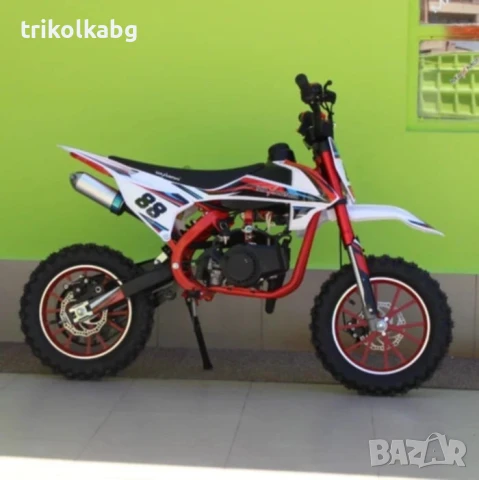 Детски Кросов Мотор 50сс кубика RED с електрически стартер, снимка 2 - Мотоциклети и мототехника - 51343687