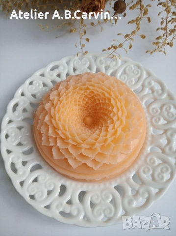 Декоративен ароматен сапун, ръчно изработен с нож,подходящ както за подарък,така и за дома, снимка 6 - Декорация за дома - 53584399