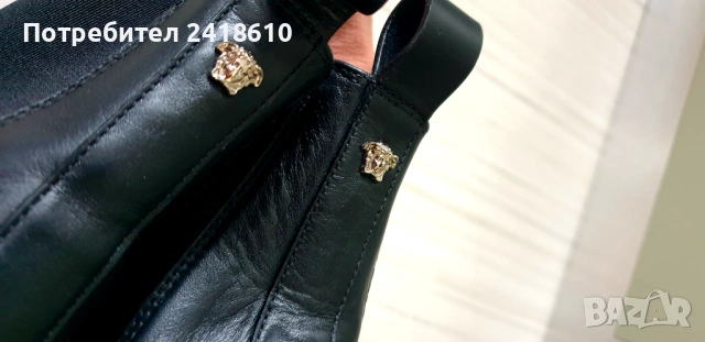 Versace Medusa Leather Ankle Boots Size 37/23.5см ОРИГИНАЛ! Дамски Боти от ест. кожа!, снимка 8 - Дамски боти - 53306711