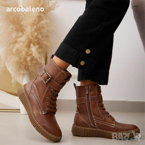 Дамски боти с връзки, 3цвята , снимка 13 - Дамски боти - 52022819