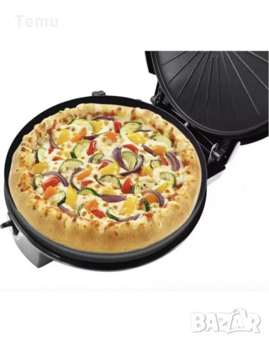 Уред за приготвяне на пица с незалепващо покритие Lexical LPM-2660-1 Бял/Черен