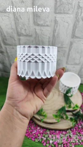 Кашпи от гипсокерамика!!, снимка 8 - Декорация за дома - 51315239