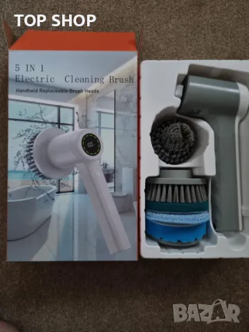 Електрическа почистваща четка GRUTTI, безжична центрофуга с 5 глави на четка, с 2 скорости, снимка 5 - Мопове, кофи, четки и метли - 49866168