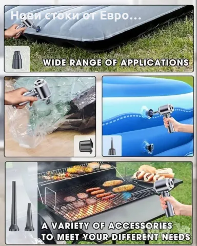 Безжична прахосмукачка за кола, мини прахосмукачка 21000PA с висока мощност, 4 в 1, снимка 3 - Прахосмукачки - 50207653