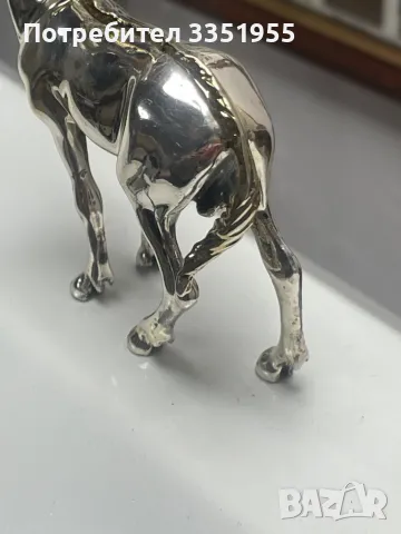 Статуетка на Елен от масивно сребро, снимка 7 - Статуетки - 49878252