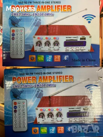Авто Усилвател Bluetooth , SD , USB , FM, снимка 2 - Аксесоари и консумативи - 49446259