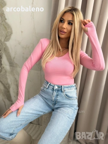 Дамска блуза с дълги ръкави, 9цвята , снимка 13 - Блузи с дълъг ръкав и пуловери - 53186687