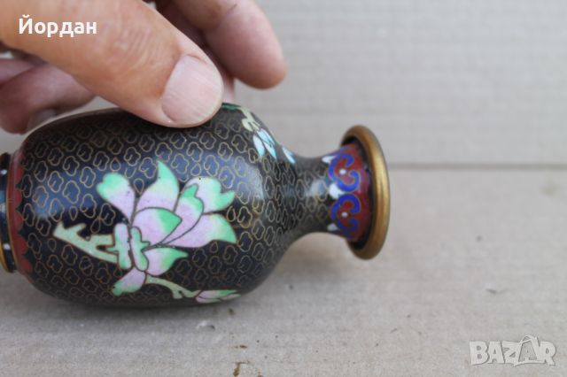 Китайска ваза ''Клоизоне'', снимка 11 - Вази - 46389019