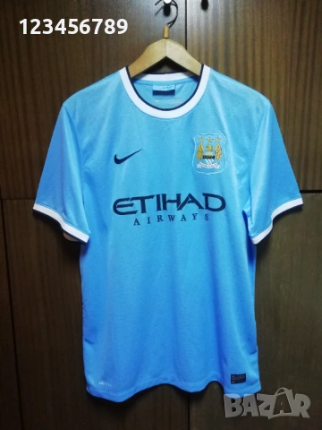 Manchester City Kun Aguero Nike 2013/2014 оригинална тениска фланелка Манчестър Сити Агуеро екип , снимка 2 - Тениски - 53375547
