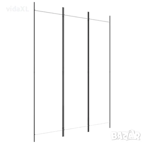 vidaXL Параван за стая, 3 панела, бял, 150x200 см, текстил (SKU:350178), снимка 1 - Паравани - 49487605