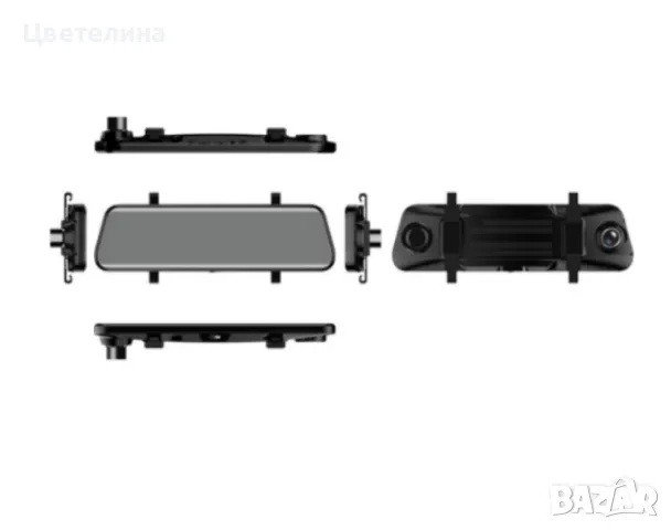 Видеорегистратор - огледало за автомобил с 10 инчов тъчскрийн и двоен запис, снимка 5 - Аксесоари и консумативи - 47185453