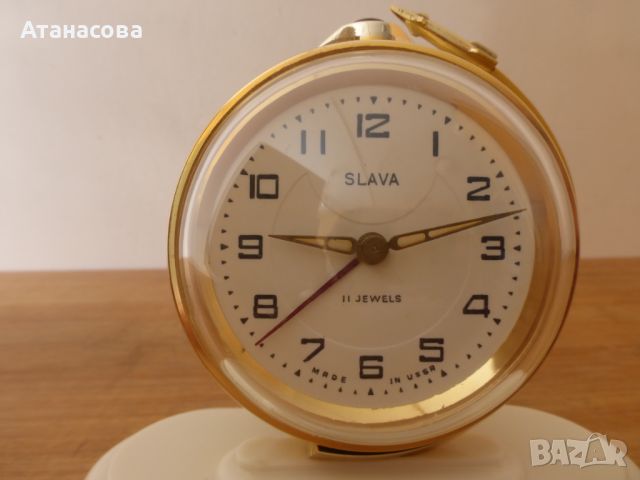 Будилник часовник Слава Глобус, снимка 2 - Антикварни и старинни предмети - 45640852