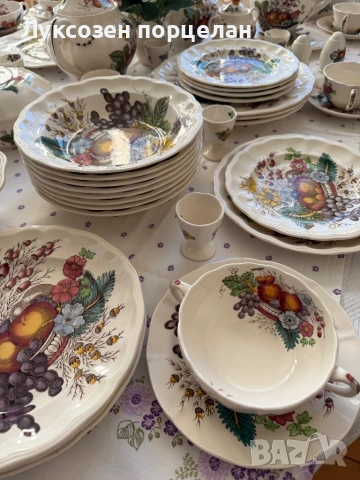 Английски порцеланов сервиз Spode “Reynolds” –  60 части, снимка 7 - Сервизи - 53781931