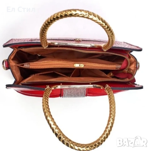 💕Дамска лачена чанта, снимка 4 - Чанти - 53562819