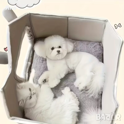 Мека и топла къща за домашни любимци, кучета и котки с двоен покрив, снимка 2 - За котки - 51953851