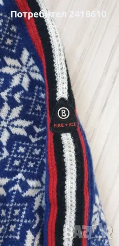 Bogner Fire + Ice  Wool  Knitted Half Zip Mens Size 2XL / XL ОРИГИНАЛ! Мъжка Вълнена Жилетка с 3/4 ц, снимка 9 - Пуловери - 49067474