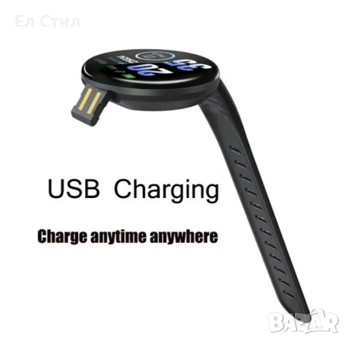 D18 - Интелигентен смарт часовник с измерване на пулс и кръвно. Цвят - черен., снимка 8 - Смарт часовници - 53612064